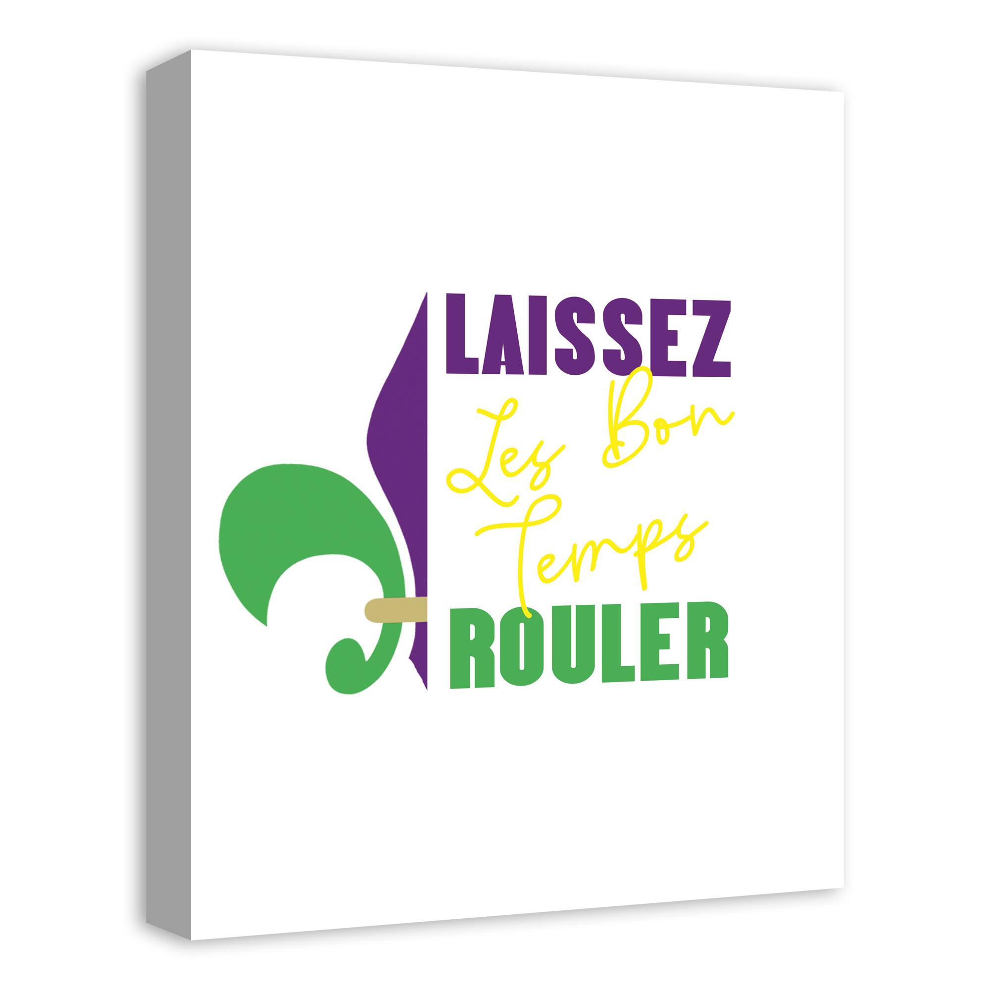 Laissez Les Bon Temps Rouler Mardi Gras Canvas Wall Art